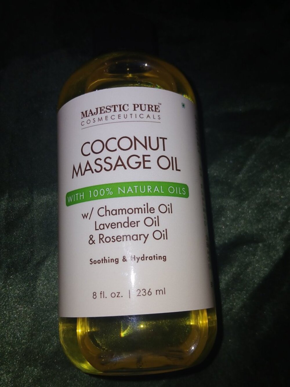Majestic Pure Cosmeceuticals Coconut Massage Oil 8 fl oz / 236 ml NEW